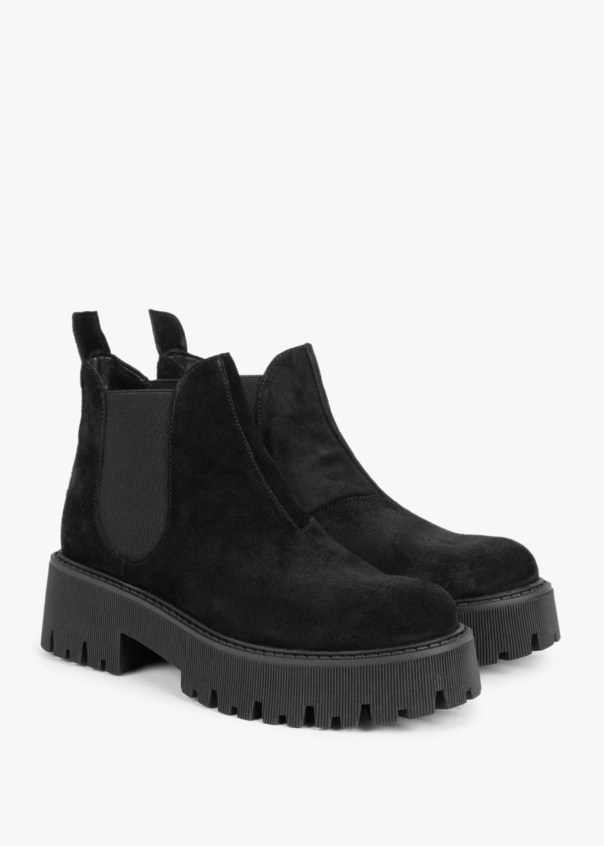 Lizzie Black Suede Chelsea Boots