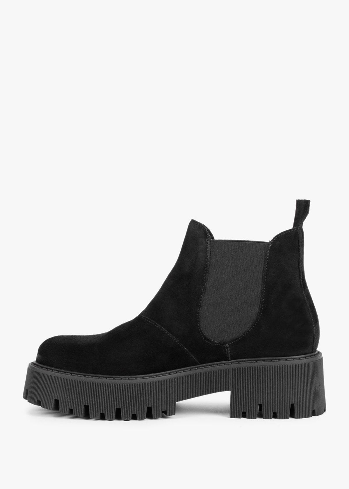 Lizzie Black Suede Chelsea Boots