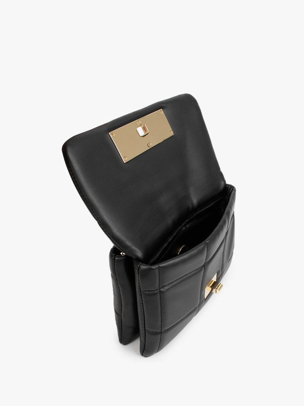 Fashion Quilt Black Cross-Body Bag