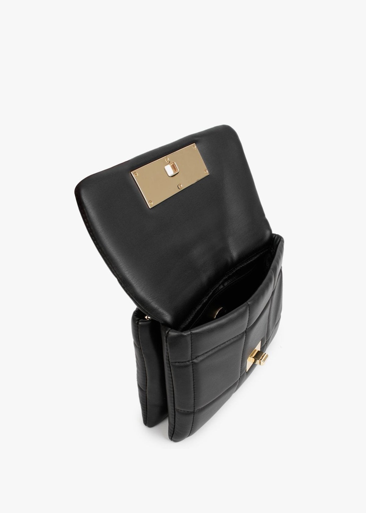 Fashion Quilt Black Cross-Body Bag