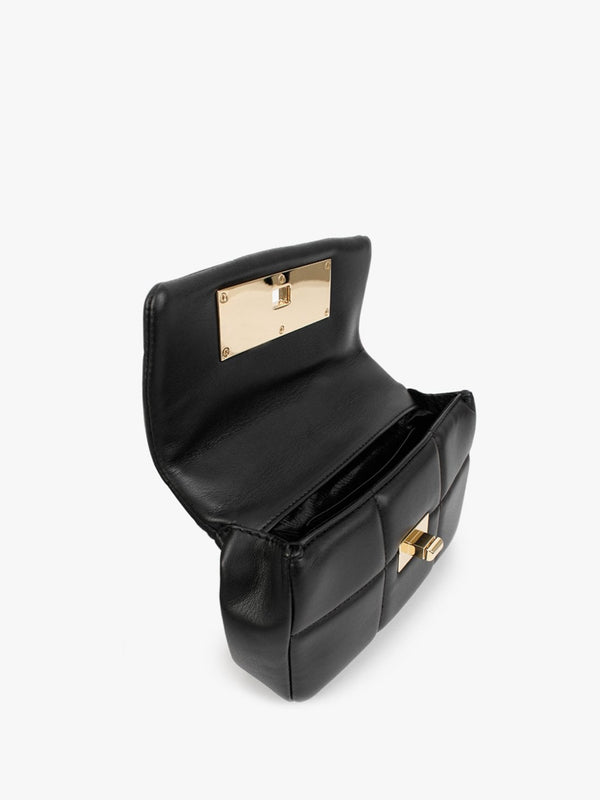 Fashion Quilt Black Shoulder Bag