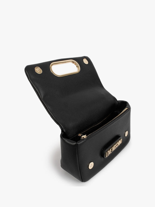 Black Grainy Shoulder Bag
