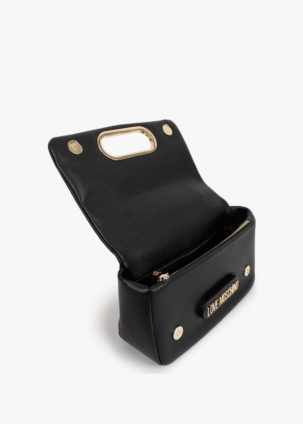 Black Grainy Shoulder Bag