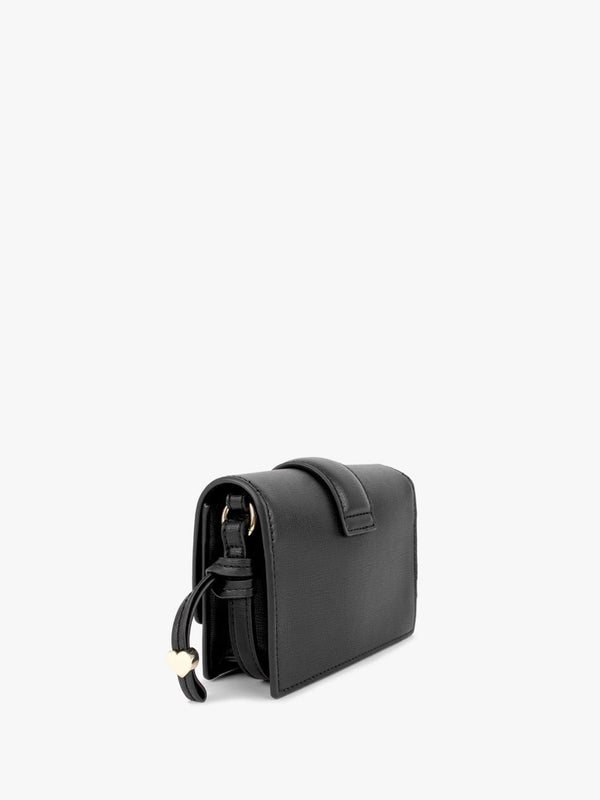 Small Saffiano Black Cross-Body Bag