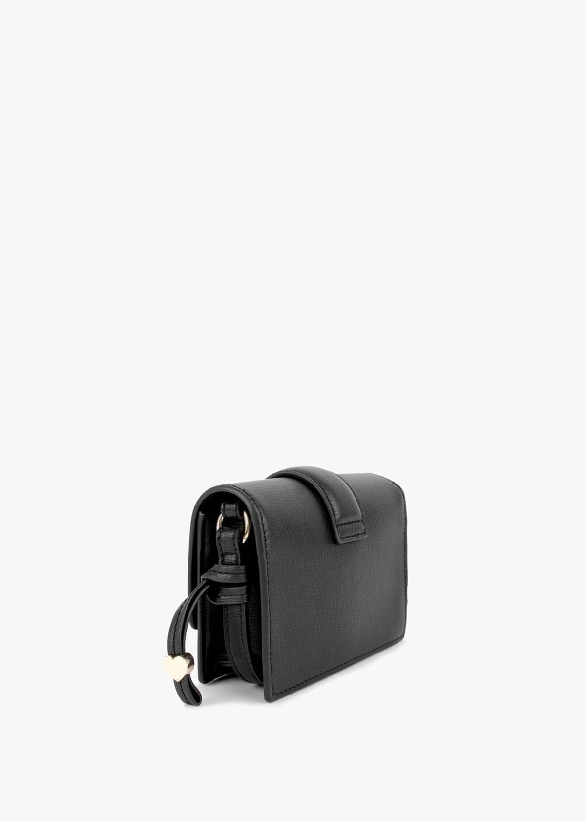 Small Saffiano Black Cross-Body Bag