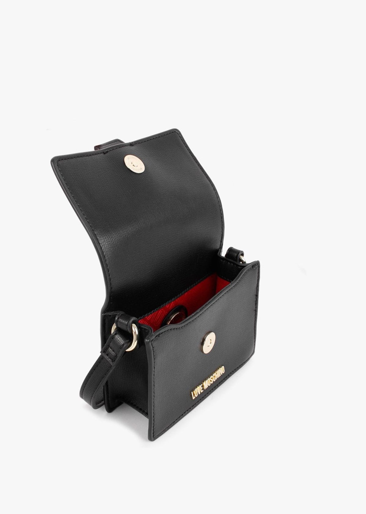 Small Saffiano Black Cross-Body Bag