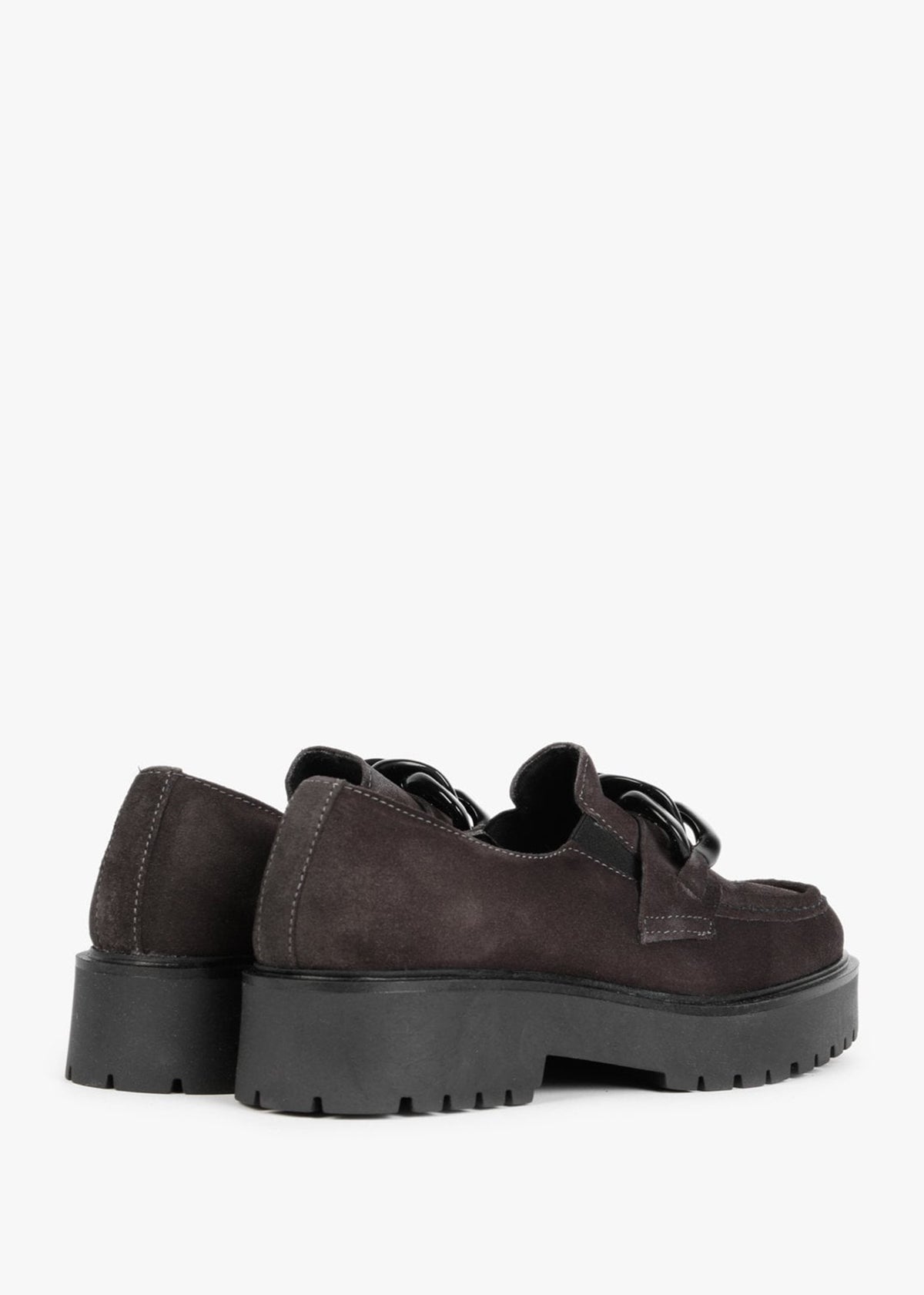 Loopy Brown Suede Chunky Loafers