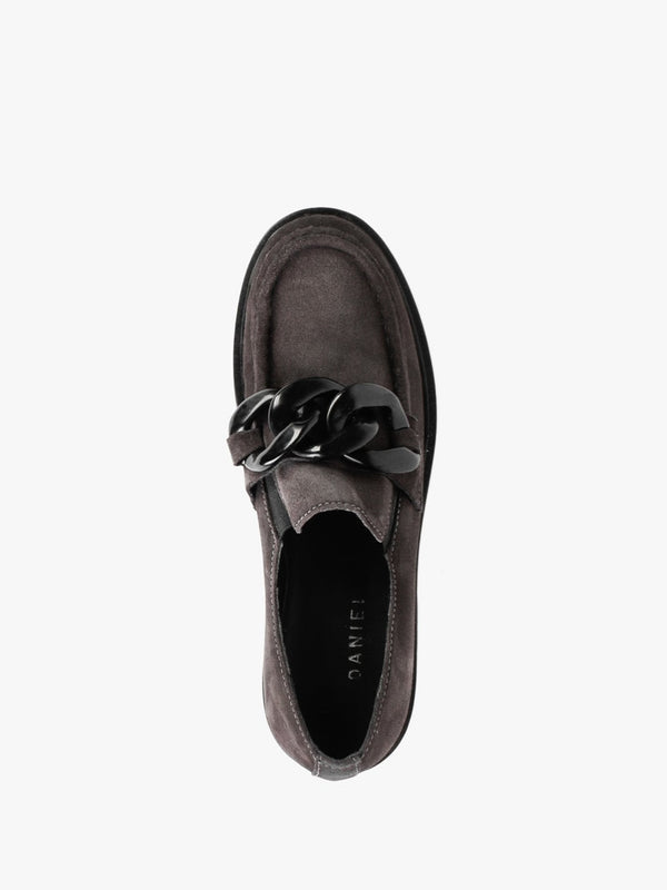 Loopy Brown Suede Chunky Loafers