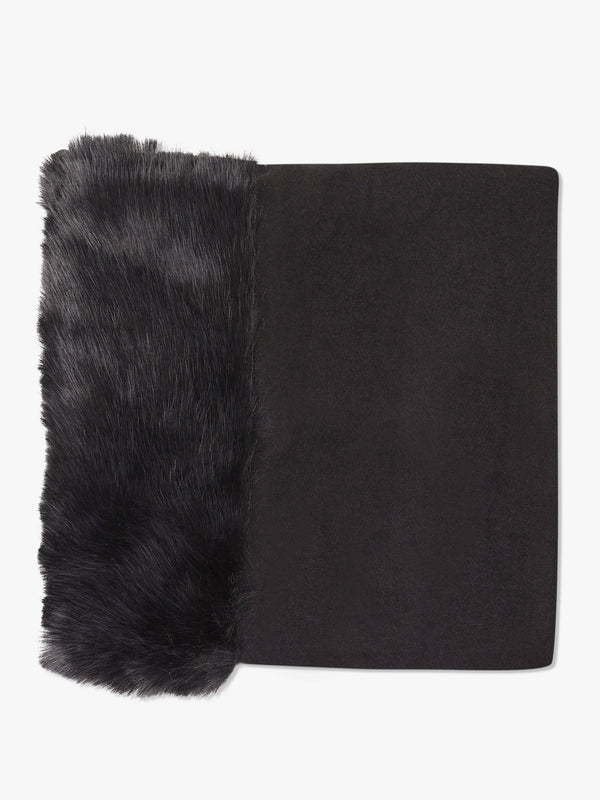Black Faux Fur Collar Shawl