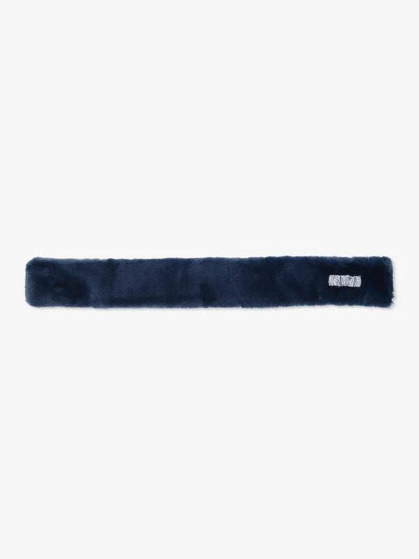 Navy Faux Fur Embellished Collar