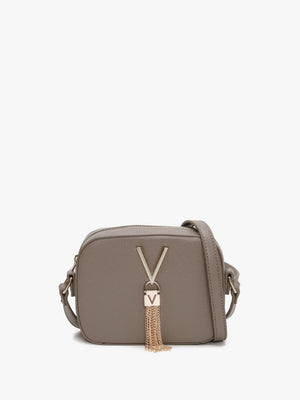 Divina Taupe Pebbled Camera Bag