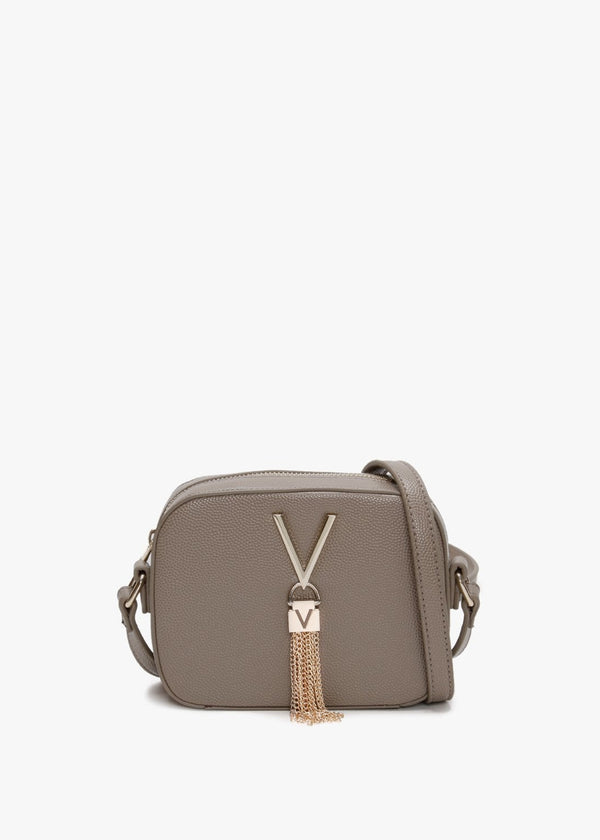 Divina Taupe Pebbled Camera Bag