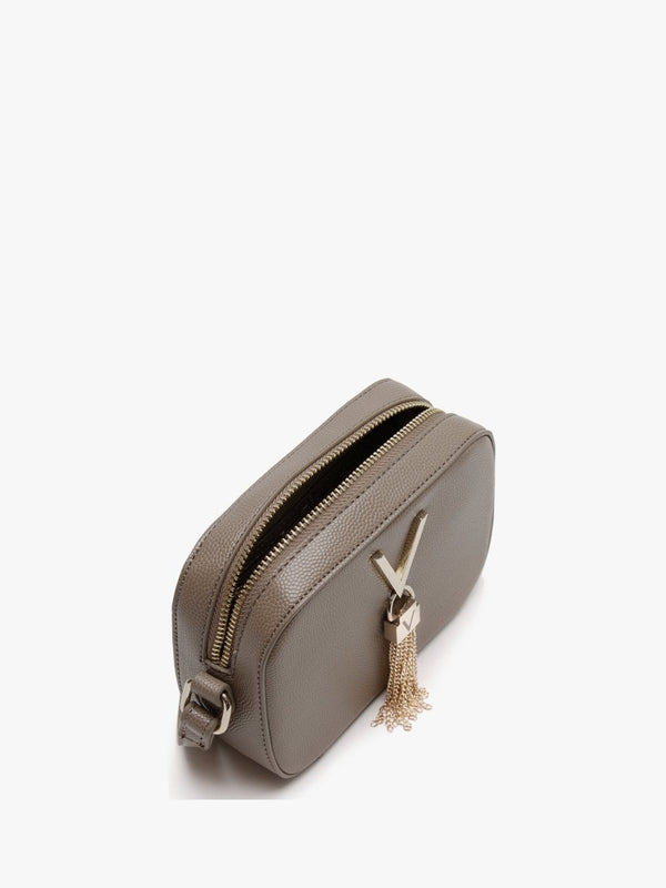Divina Taupe Pebbled Camera Bag