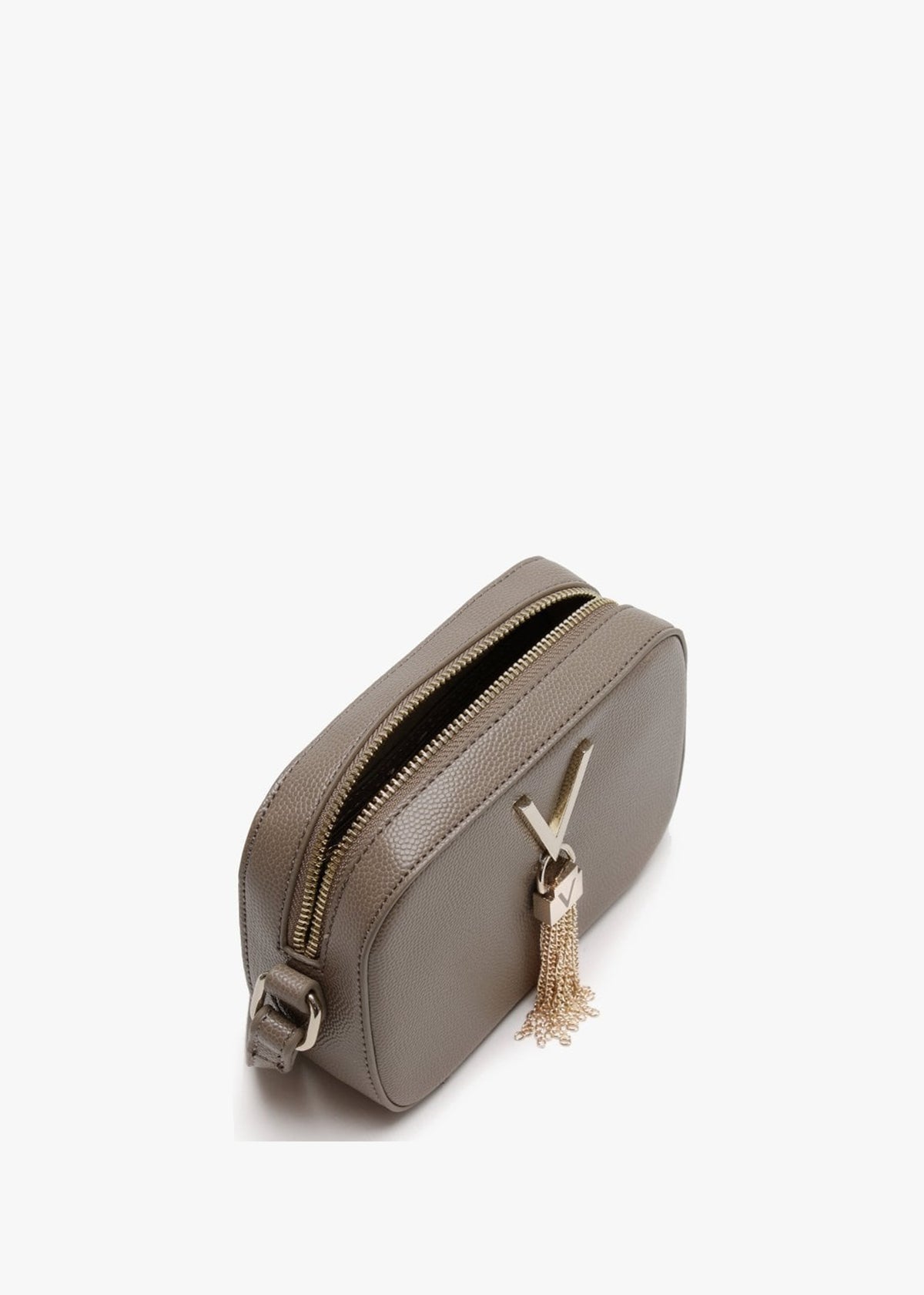 Divina Taupe Pebbled Camera Bag