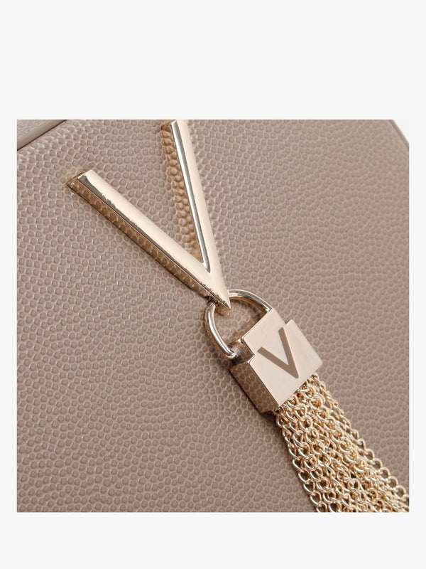Divina Taupe Pebbled Camera Bag
