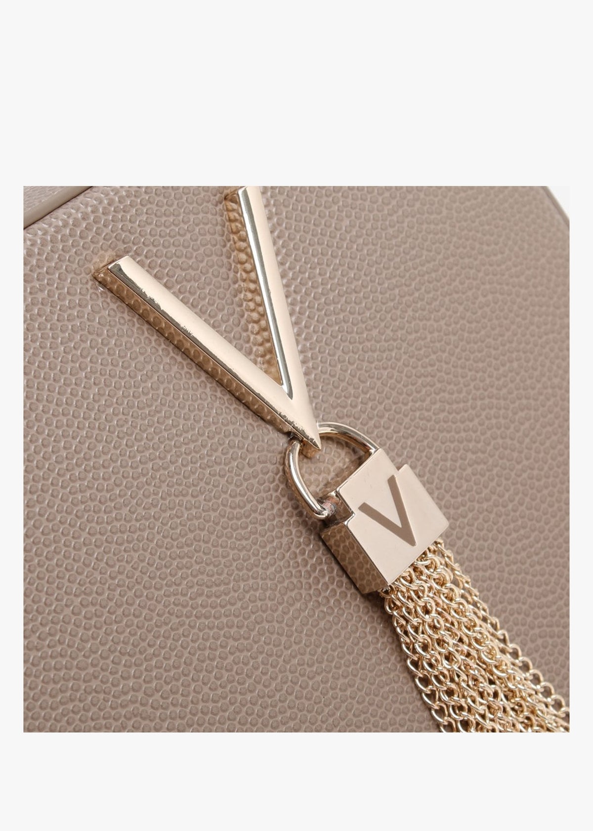 Divina Taupe Pebbled Camera Bag