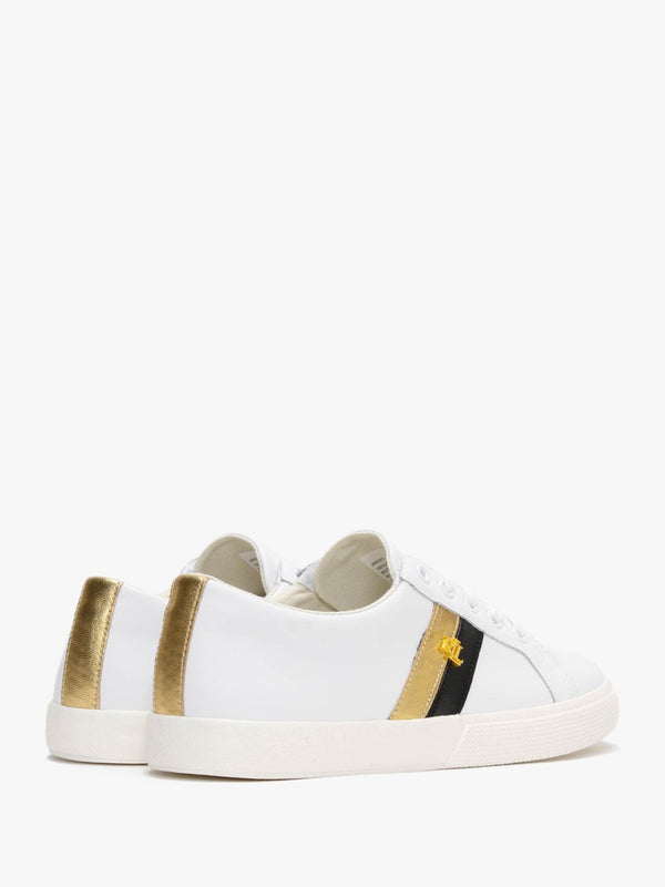 Janson II White Black Gold Leather Trainers
