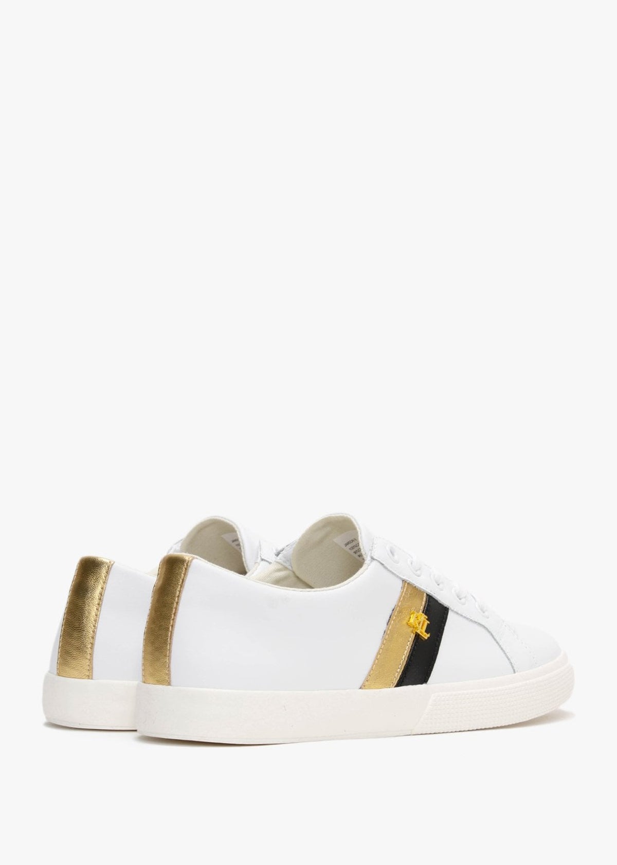 Janson II White Black Gold Leather Trainers