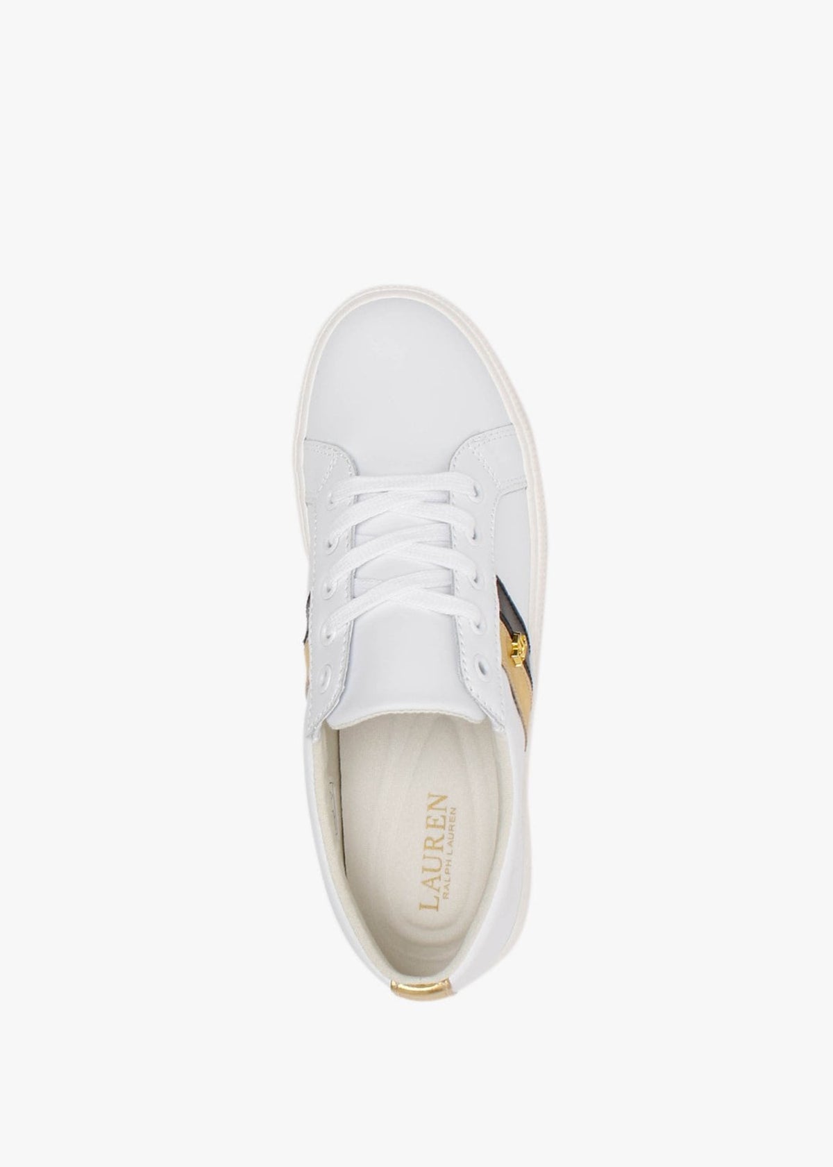 Janson II White Black Gold Leather Trainers