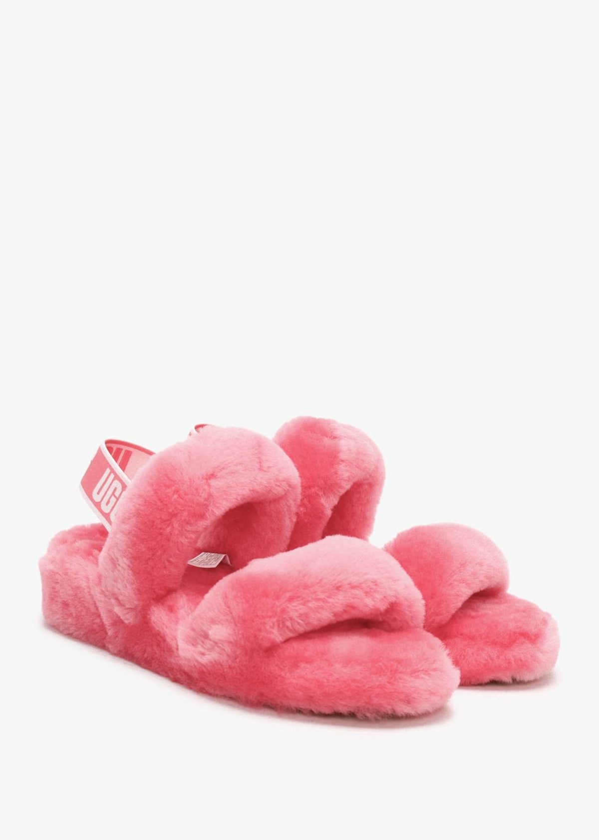 Fluff Oh Yeah Strawberry Sorbet Sheepskin Sliders