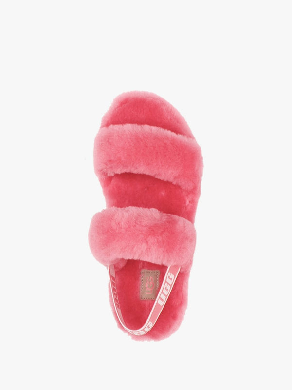 Fluff Oh Yeah Strawberry Sorbet Sheepskin Sliders