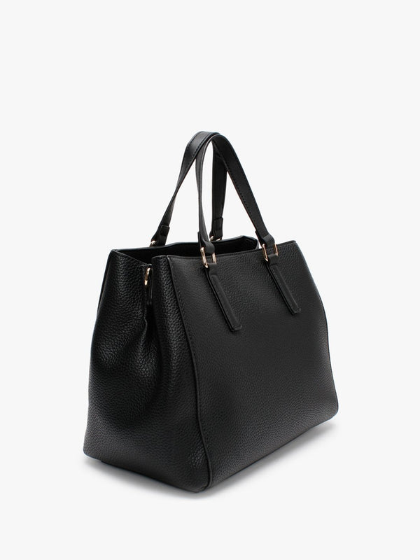 Superman Pebbled Black Tote Bag