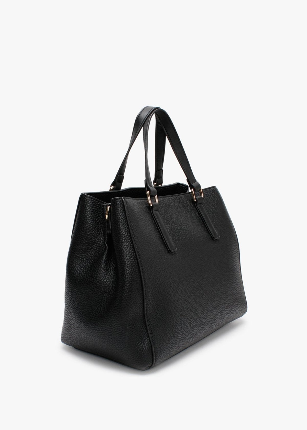 Superman Pebbled Black Tote Bag
