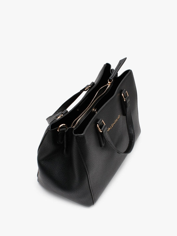 Superman Pebbled Black Tote Bag