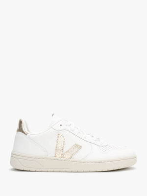 V-10 Leather Extra White Platine Trainers