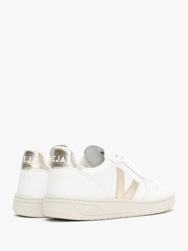 V-10 Leather Extra White Platine Trainers