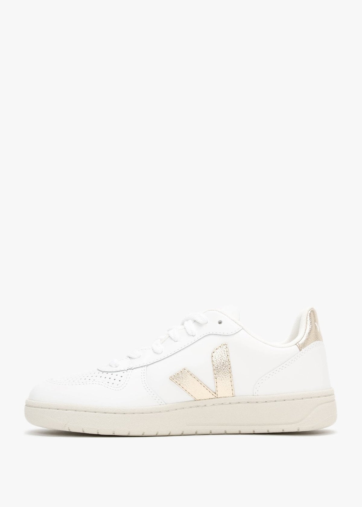 V-10 Leather Extra White Platine Trainers
