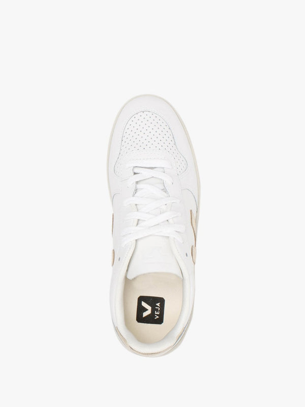 V-10 Leather Extra White Platine Trainers