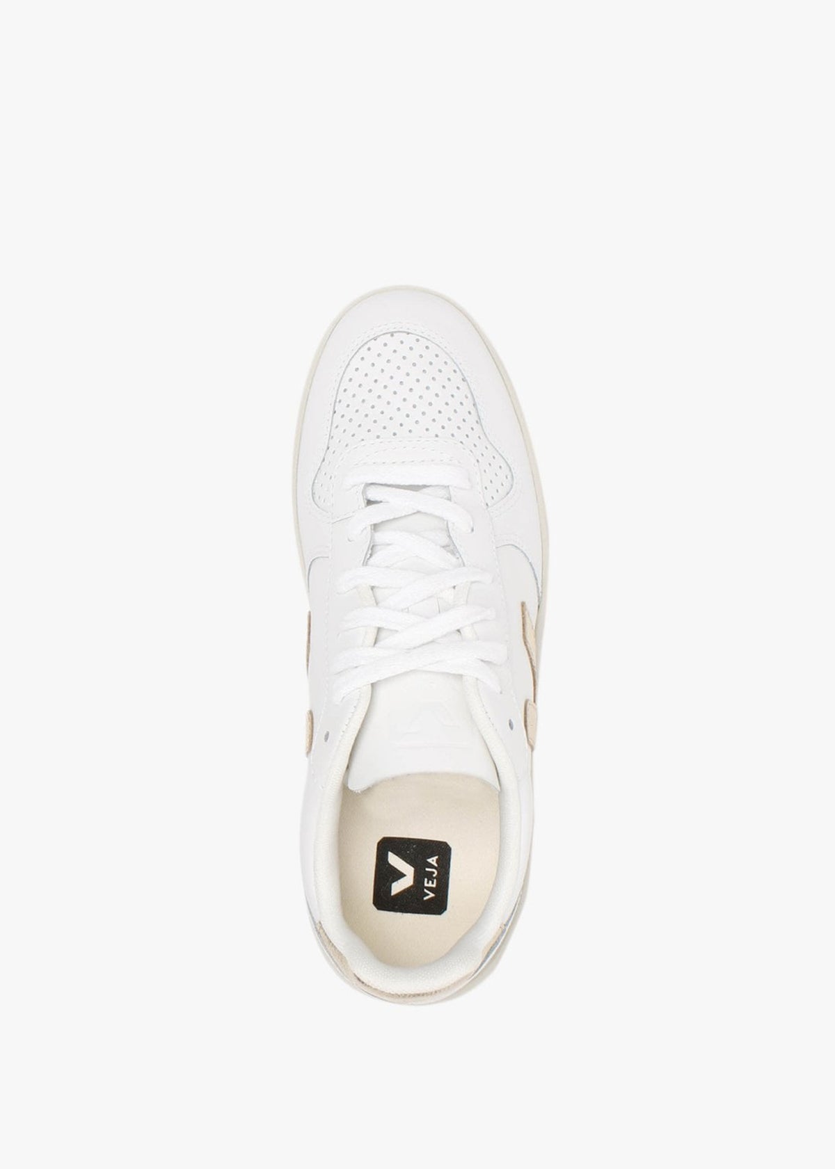 V-10 Leather Extra White Platine Trainers