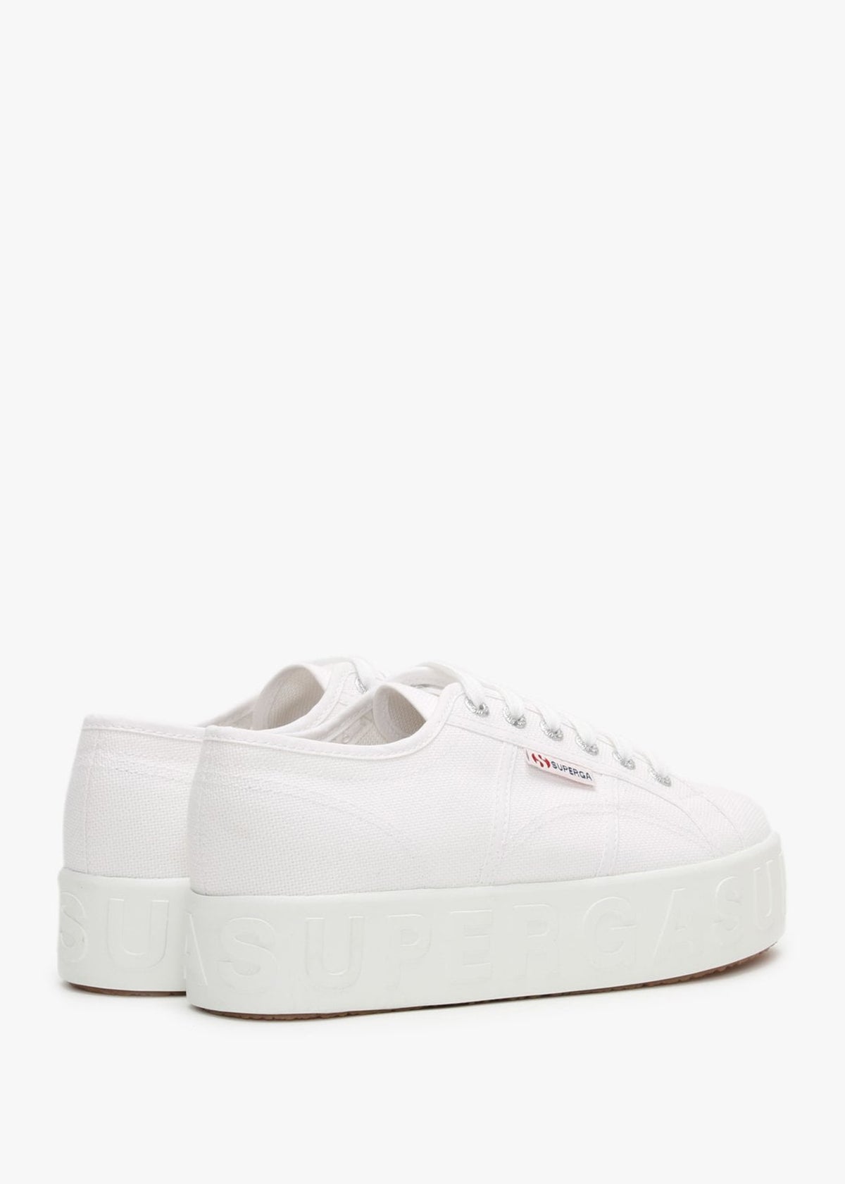 2790 3D Lettering White Flatform Trainers