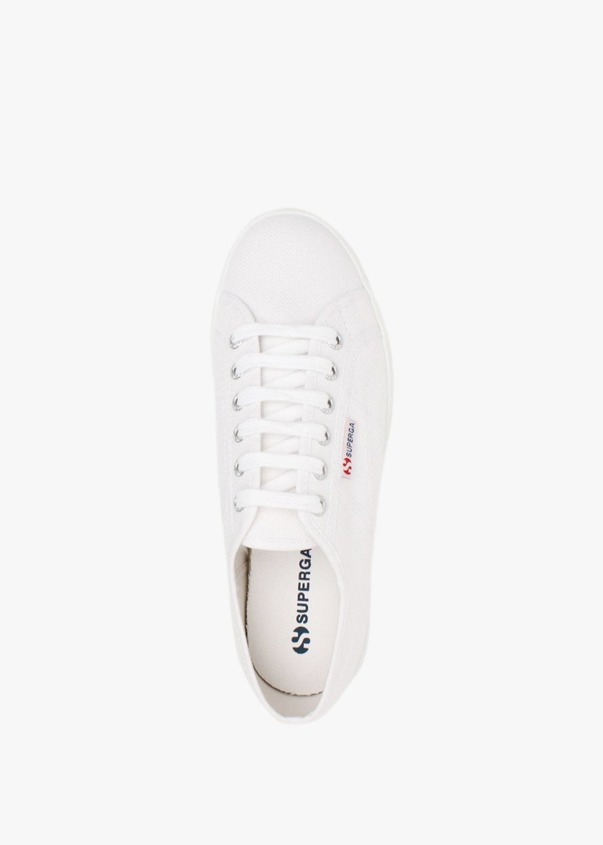 2790 3D Lettering White Flatform Trainers