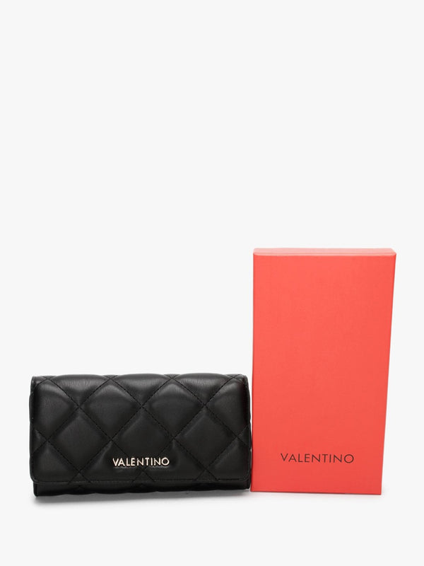 Ocarina Black Quilted Flap-Over Wallet