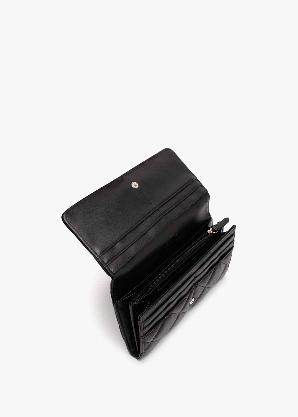 Ocarina Black Quilted Flap-Over Wallet