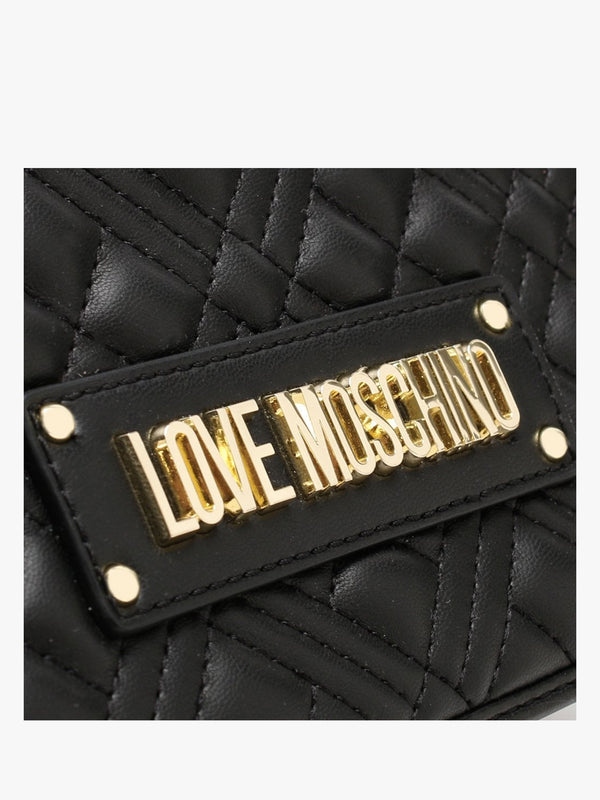 Quilted Chain II Black Shoulder Bag