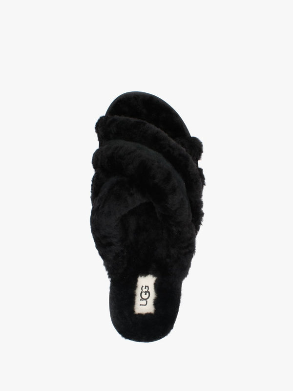 Scuffita Black Sheepskin Slippers