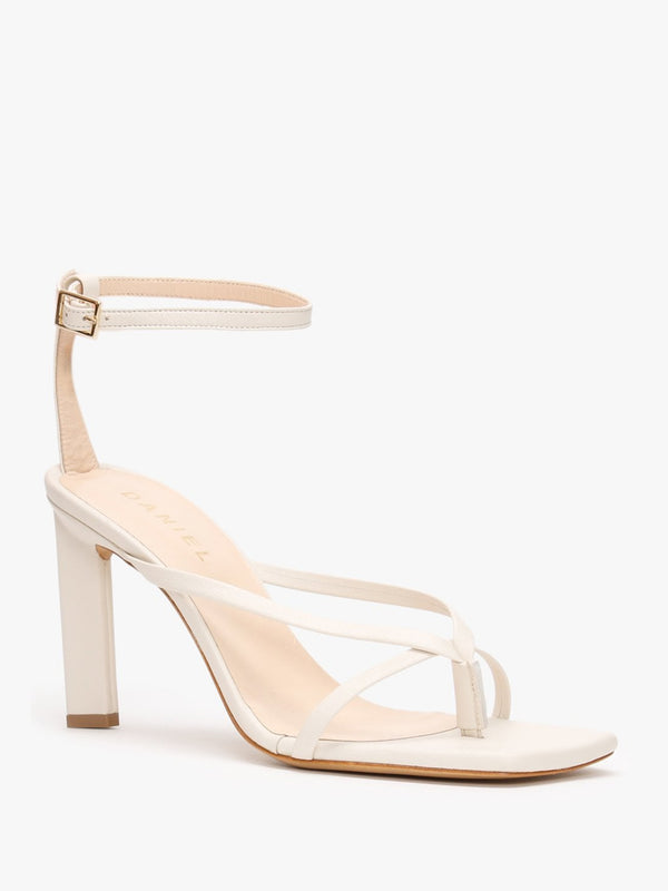 Aricky Beige Leather Strappy Heeled Sandals