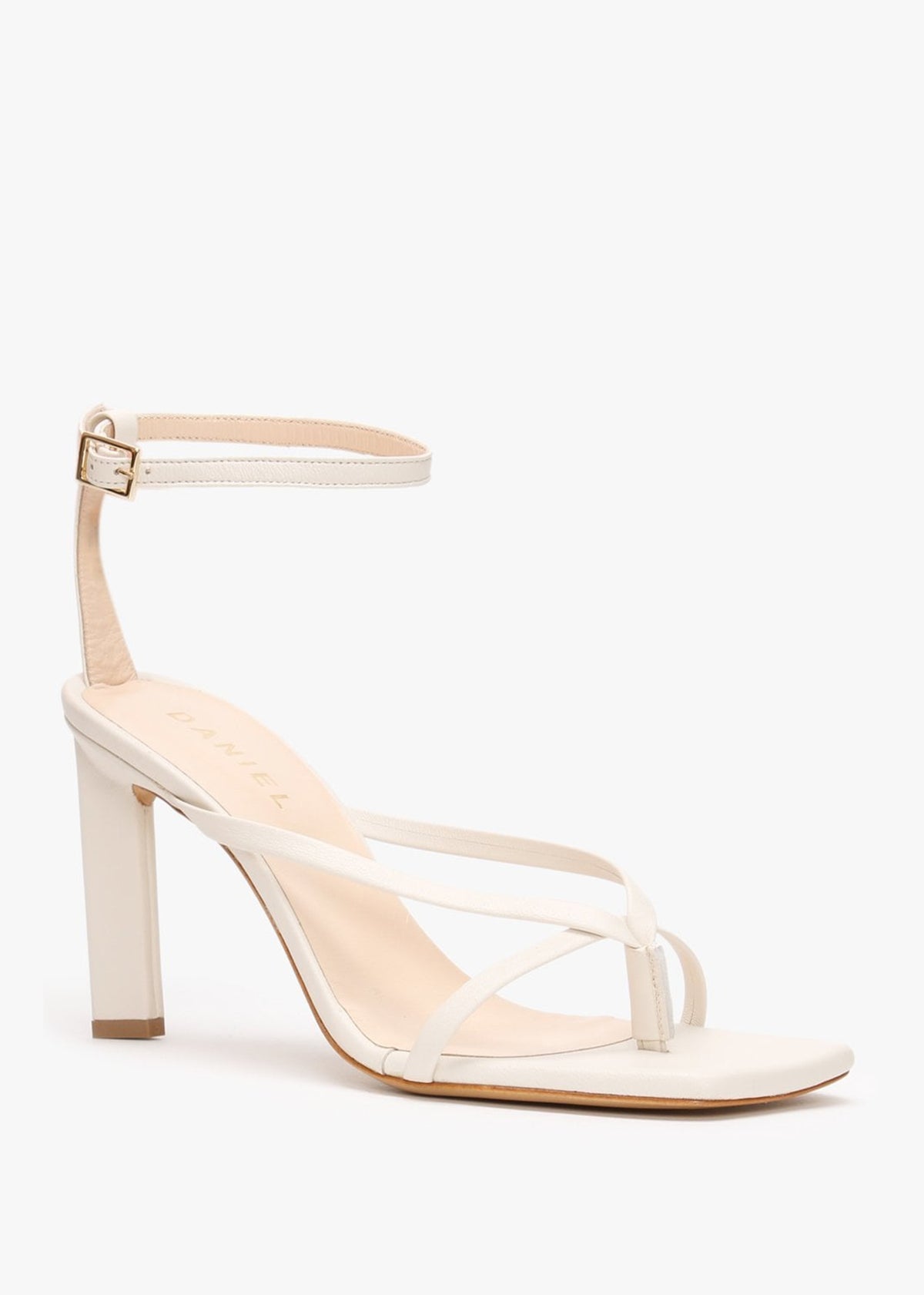 Aricky Beige Leather Strappy Heeled Sandals