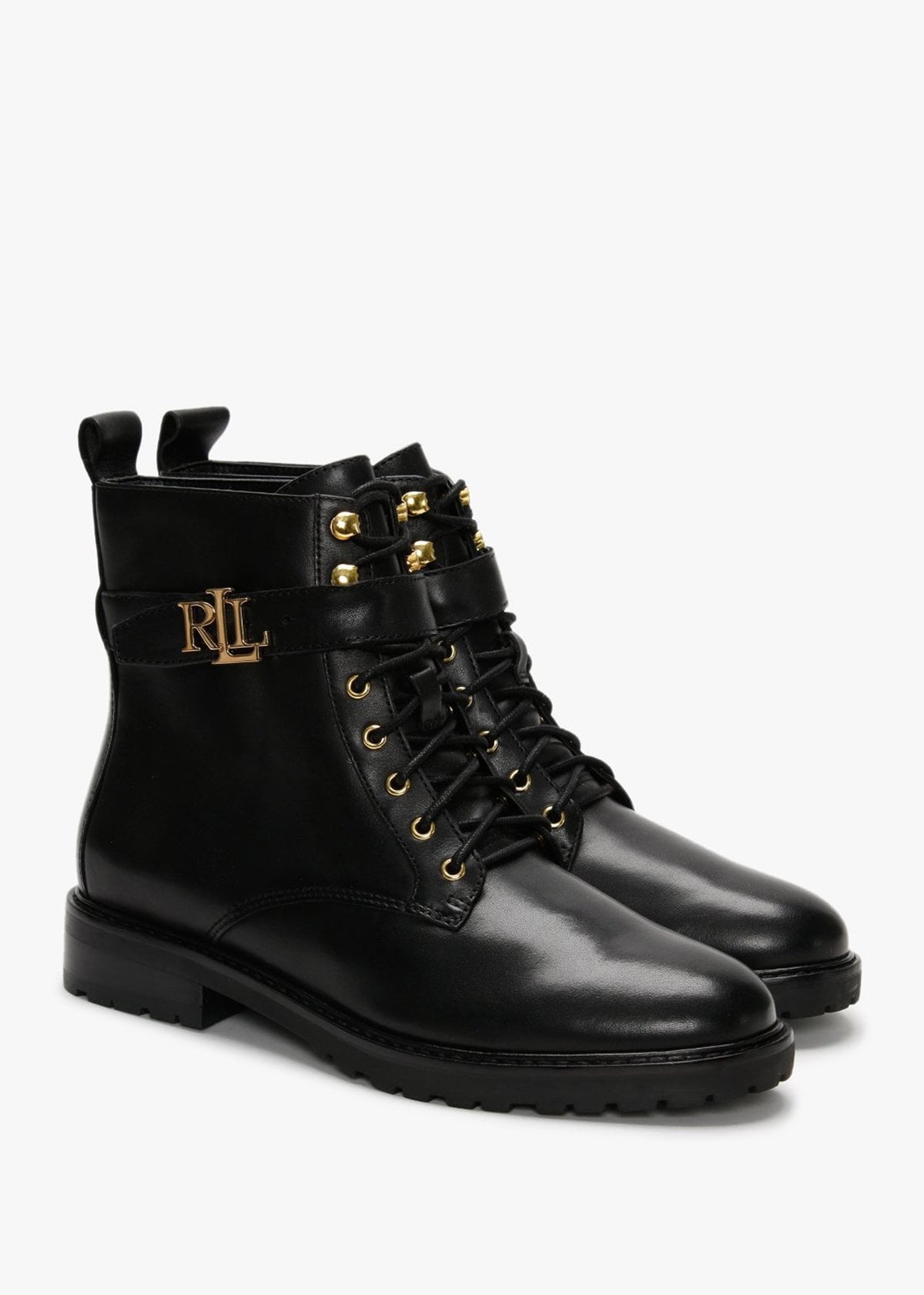 Elridge Black Leather Ankle Boots