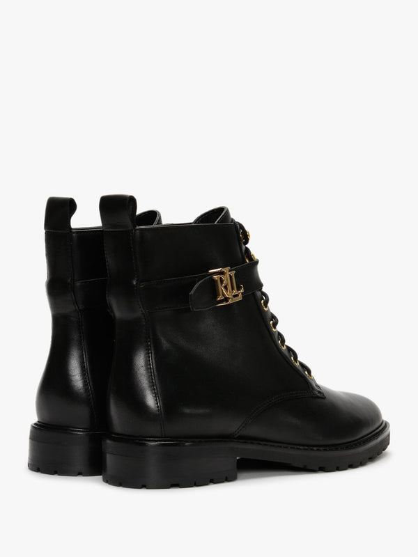 Elridge Black Leather Ankle Boots