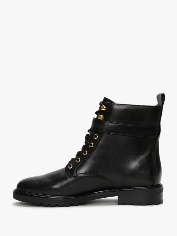 Elridge Black Leather Ankle Boots