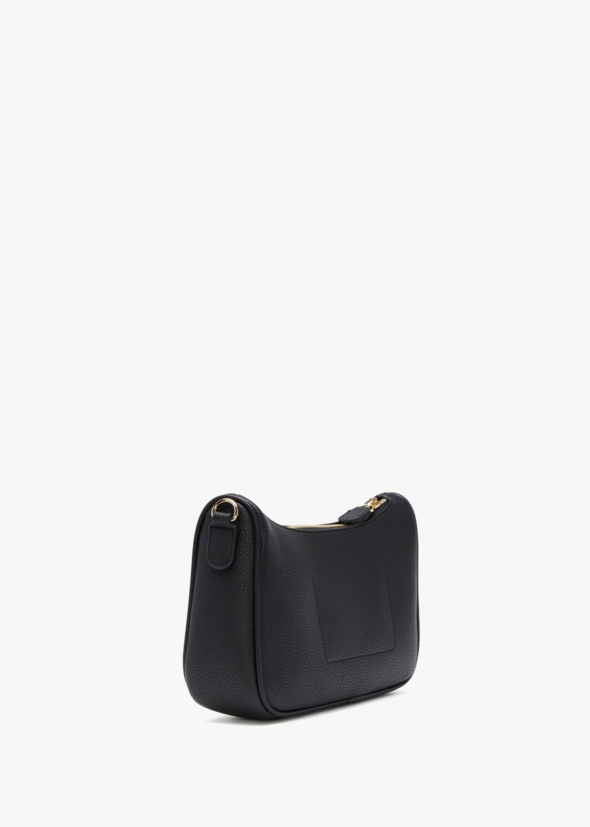 Lilly Black Silver Pebbled Baguette Bag