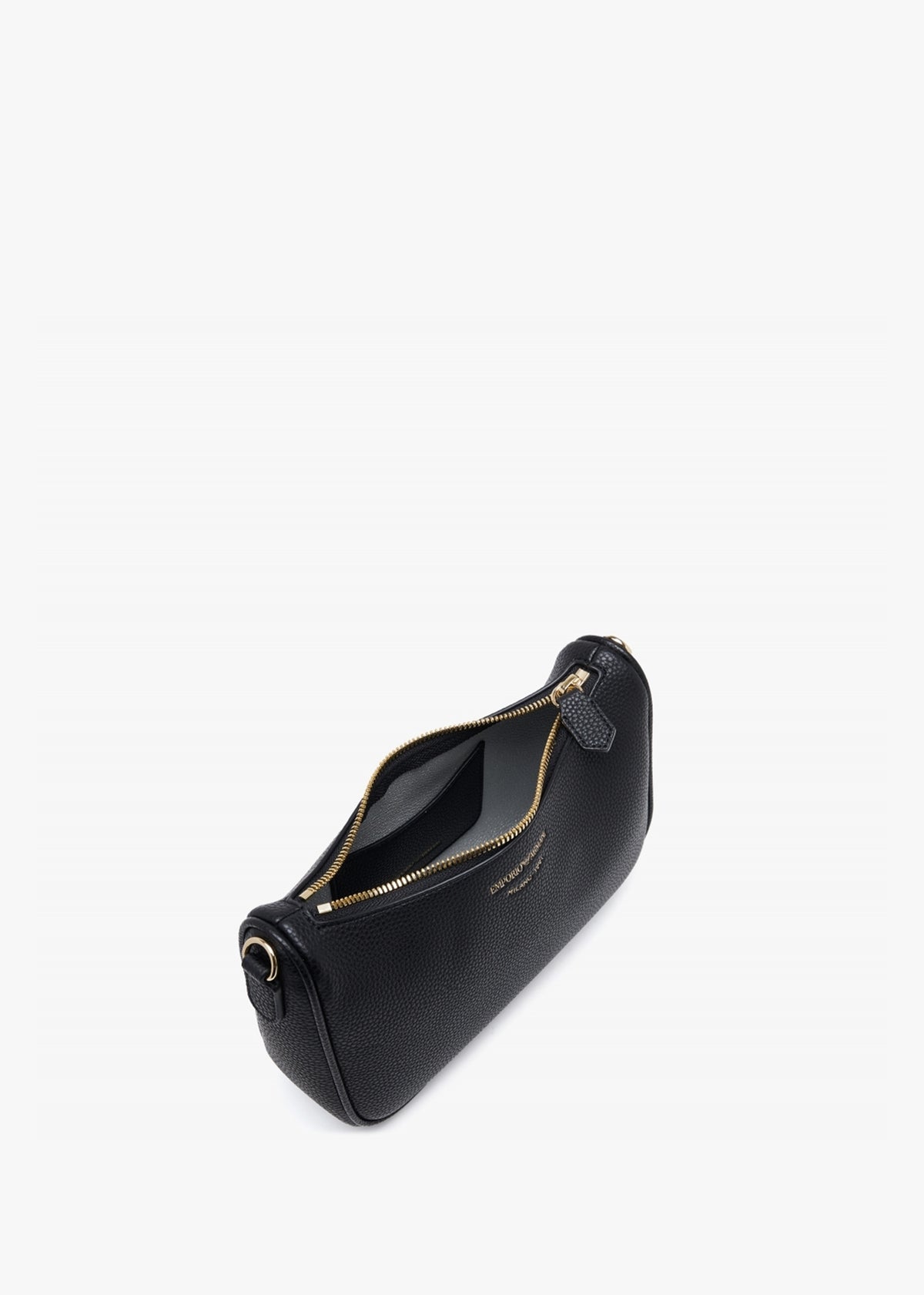 Lilly Black Silver Pebbled Baguette Bag