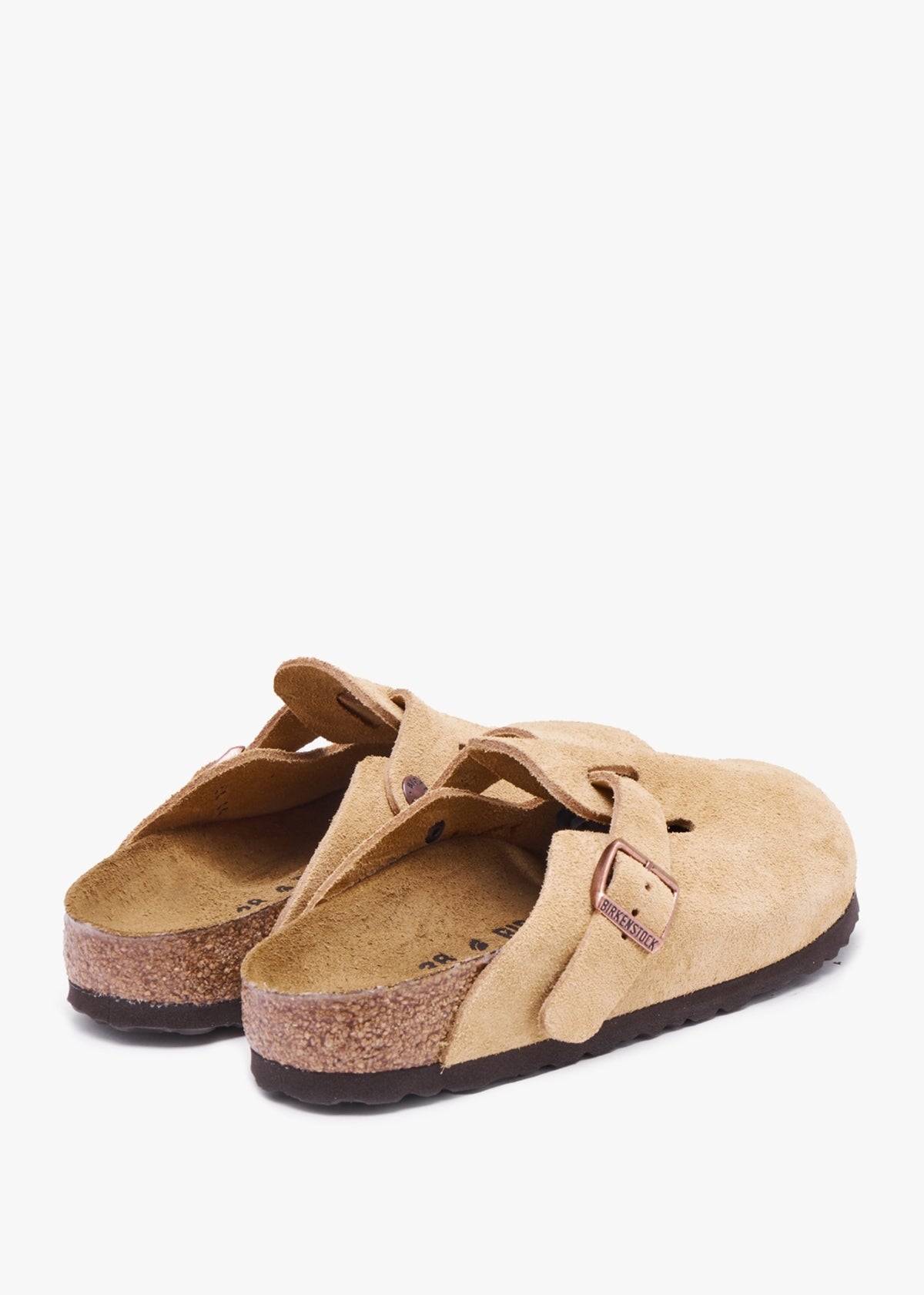 Boston Latte Cream Suede Leather Clogs