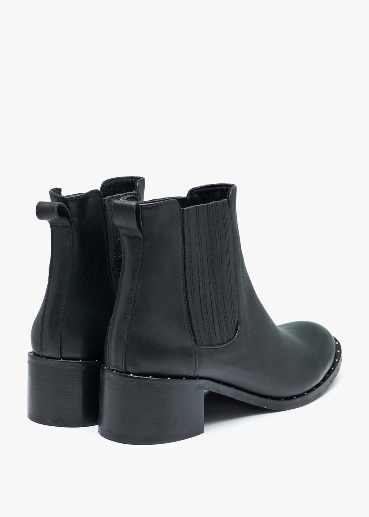 Baver Black Leather Chelsea Boots