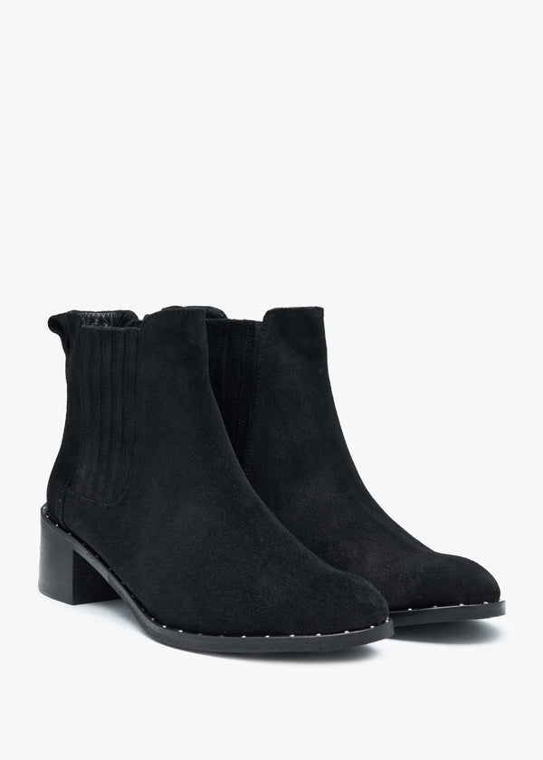 Baver Black Suede Chelsea Boots