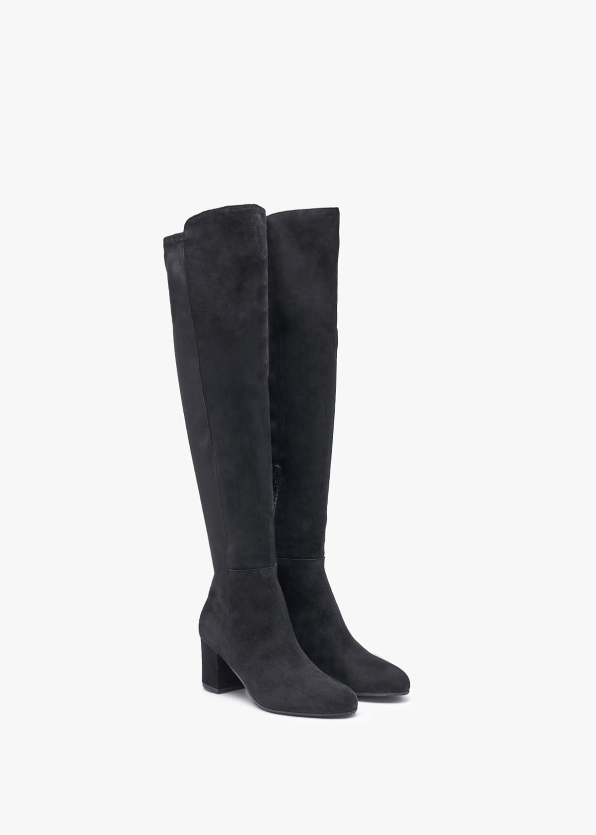 Gloria Black Suede Over The Knee Boots